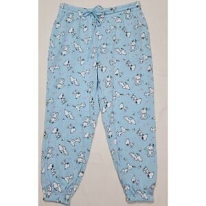 Snoopy blue sweatpants women 1X with waistband